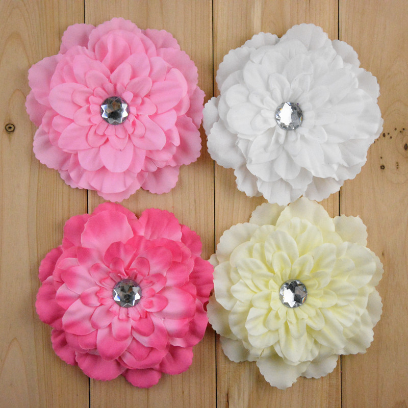 Girl 4" Peony Flower Hair Clip Baby beautiful Flowers barrettes for Girl Headbands Headwear Hair Accessories 50pcs