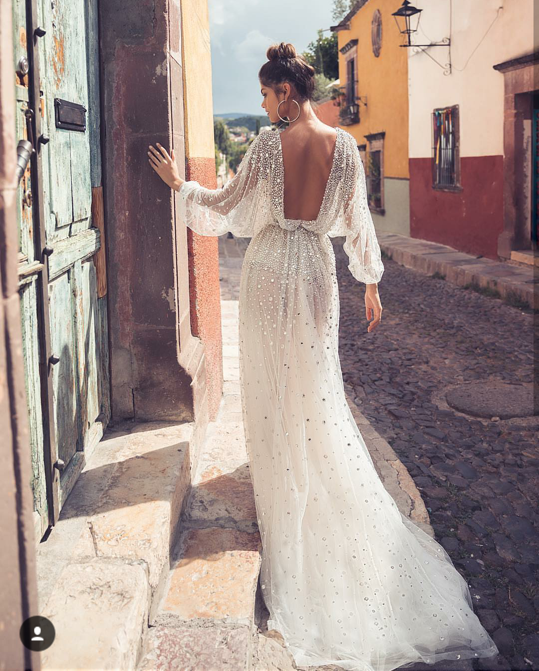 julie vino sexy beach wedding dresses illusion long sleeve sequins beads sweep train bridal gowns backless plus size wedding dress