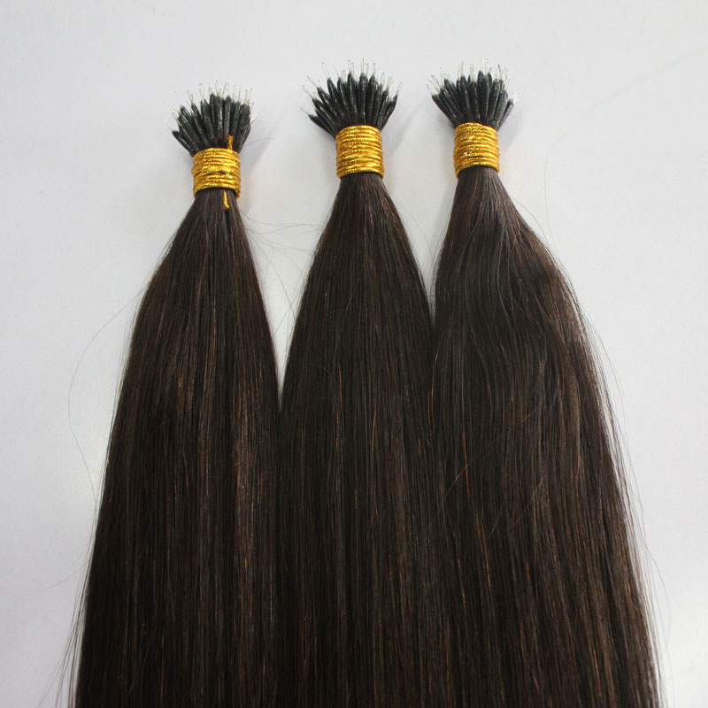 8a grade body wave nano ring virgin hair natural color rings hair extension for women 0 8g s 200s lot