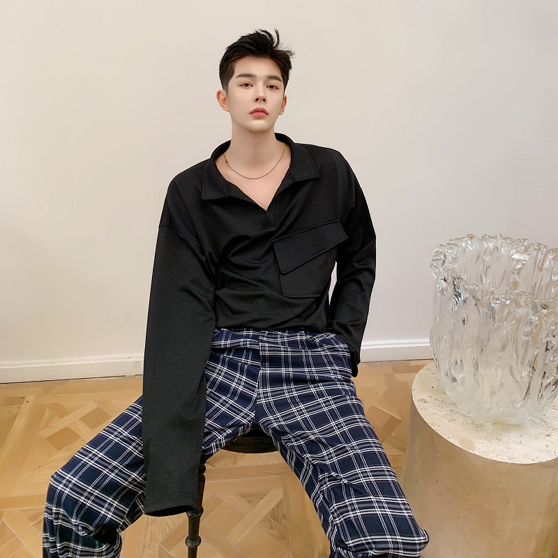 Men's long-sleeved shirt 2020 spring and summer new stand-up collar fashion wild long-sleeved shirt young fashion men's clothing, Black
Men's long-sleeved shirt 2020 spring and summer new stand-up collar fashion wild long-sleeved shirt young fashion men's clothing, Black