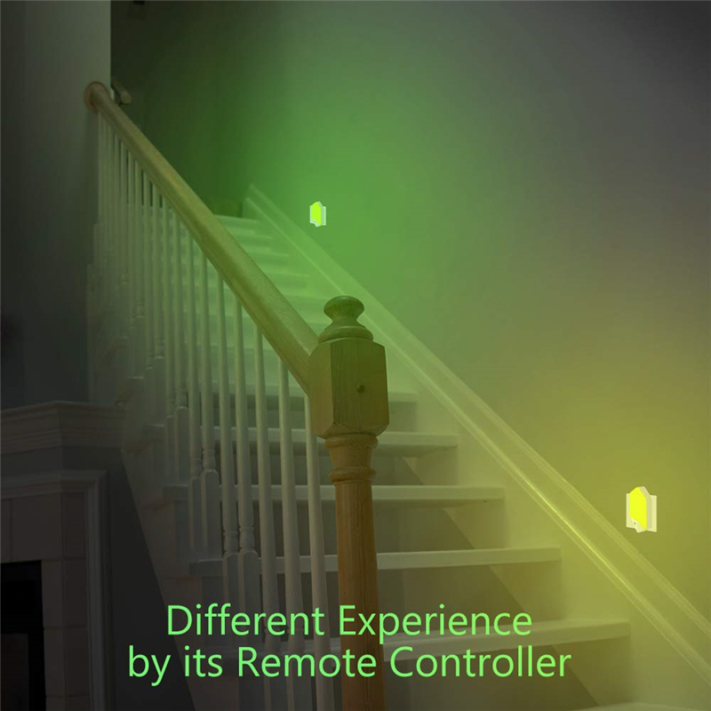 RGB Night Light with Remote Controller Energy Efficient Wall Light 16 Colors Changing Mood Atmosphere Lights with 4 Modes