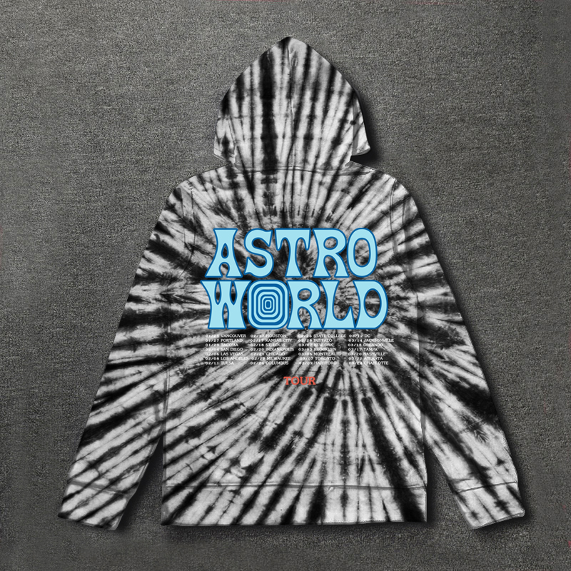 ASTROWORLD Hoodie Tie Dyeing Travis ScoTour Astronaut ASTROWORLD Hoodies 2019 Men Women Pullover Sweatshirts, Black
ASTROWORLD Hoodie Tie Dyeing Travis ScoTour Astronaut ASTROWORLD Hoodies 2019 Men Women Pullover Sweatshirts, Black