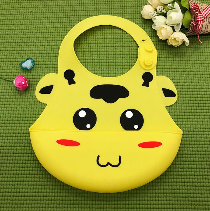Waterproof Bibs for Toddlers 100% Food Grade Silicone Baby Bibs With Pocket Easy to Clean Feeding Bib Comfortable Soft Adjustable Baby Bibs