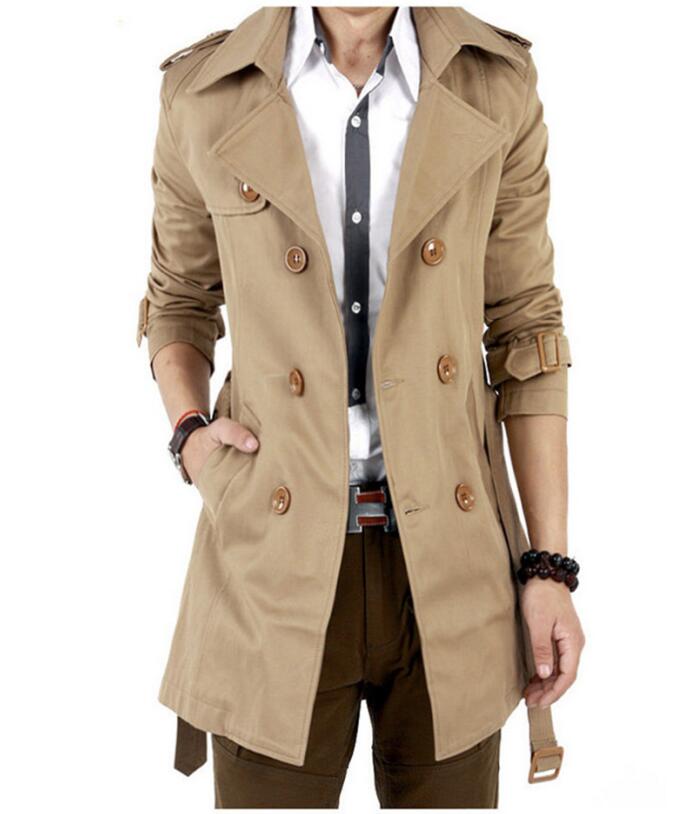 Trench Coat Classic Double Breasted Mens Long Coat Mens Designer Winter Coats Long Jackets & Coats British Style Overcoat