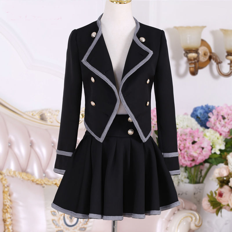 2020 Spring And Autumn British Suit Skirt Women Suit Two-Piece Female New Temperament Dress Lady Clothings, Black
2020 Spring And Autumn British Suit Skirt Women Suit Two-Piece Female New Temperament Dress Lady Clothings, Black