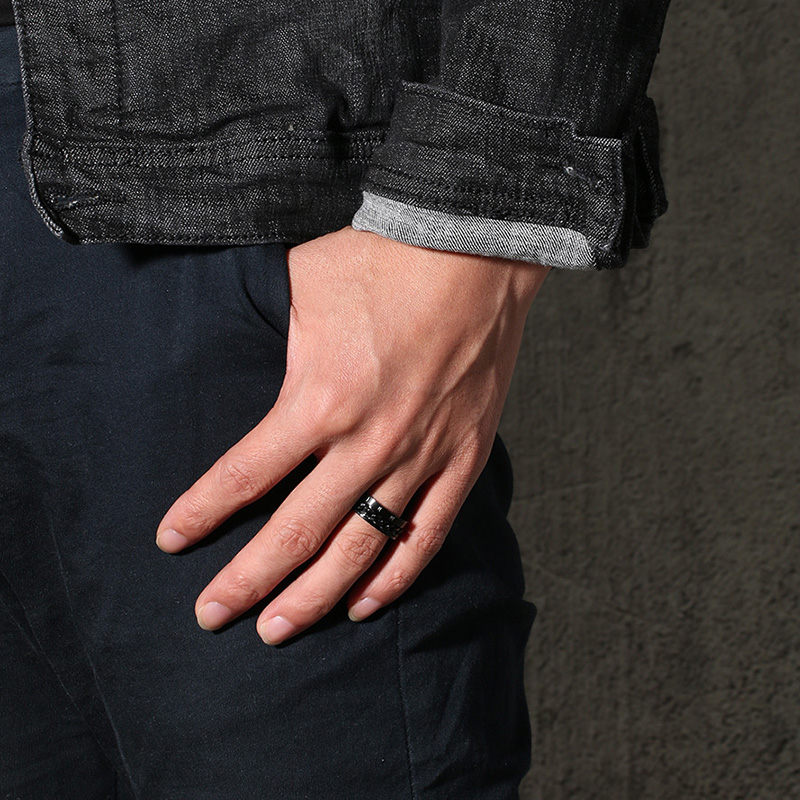 Hiphop Lucky Spinner Chain Rings Men Accessories Trending Styles Stainless Steel Anillo Roman Number Party Anel Jewelry R-371