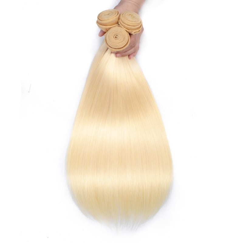 Malaysian Blonde 10 Bundles 100% Virgin Human Hair Extensions 613 Color Silky Straight Double Wefts 10 Pieces/lot Wholesale