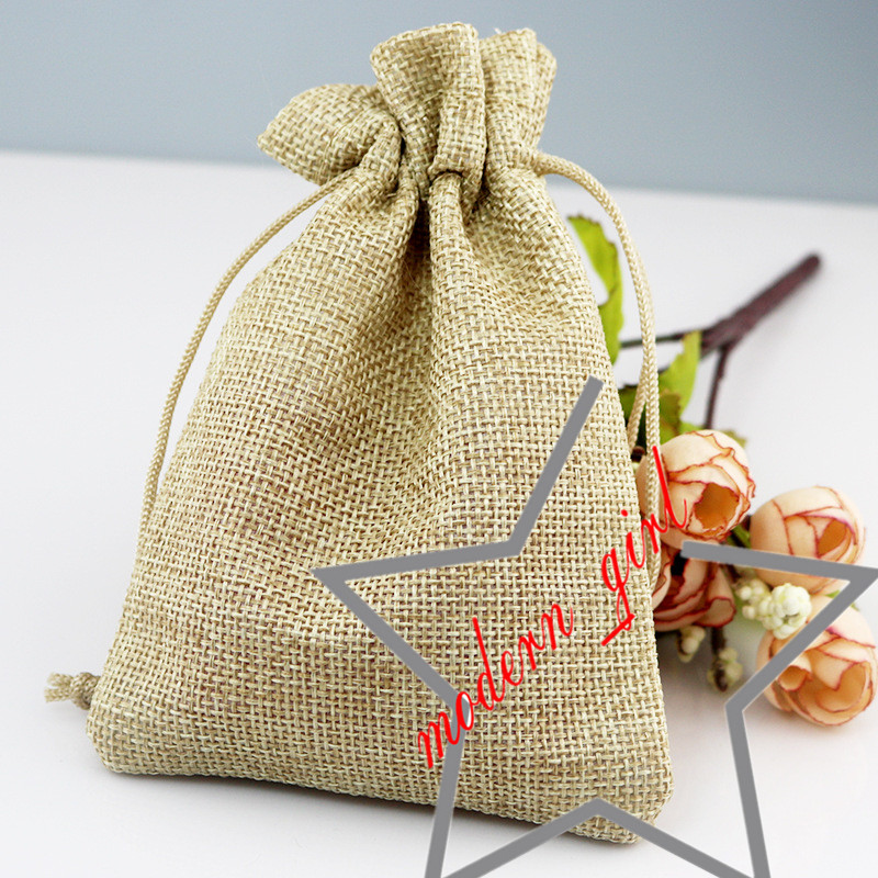100 Pcs/Lot Fabric Drawstring Yarn Bag Pouches Candy Jewelry Party Wedding Favor Gift Pouch Bags 10*14cm