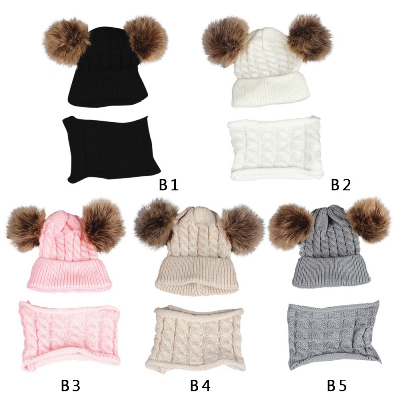2 pcs Suitsl Knitted Baby Hat For Girls Boys Winter Warm Baby Accessories Set Beanie Caps+Scarfs Cap, H4
2 pcs Suitsl Knitted Baby Hat For Girls Boys Winter Warm Baby Accessories Set Beanie Caps+Scarfs Cap, H4