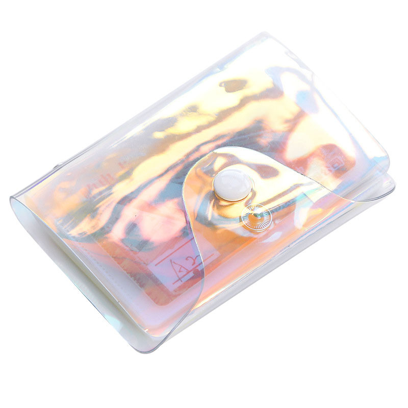 Transparent Change Purse With Snap Fastener Laser Plastics 20 Seat Credit Card Holders Dustproof Cards Case 3cs E19
Transparent Change Purse With Snap Fastener Laser Plastics 20 Seat Credit Card Holders Dustproof Cards Case 3cs E19