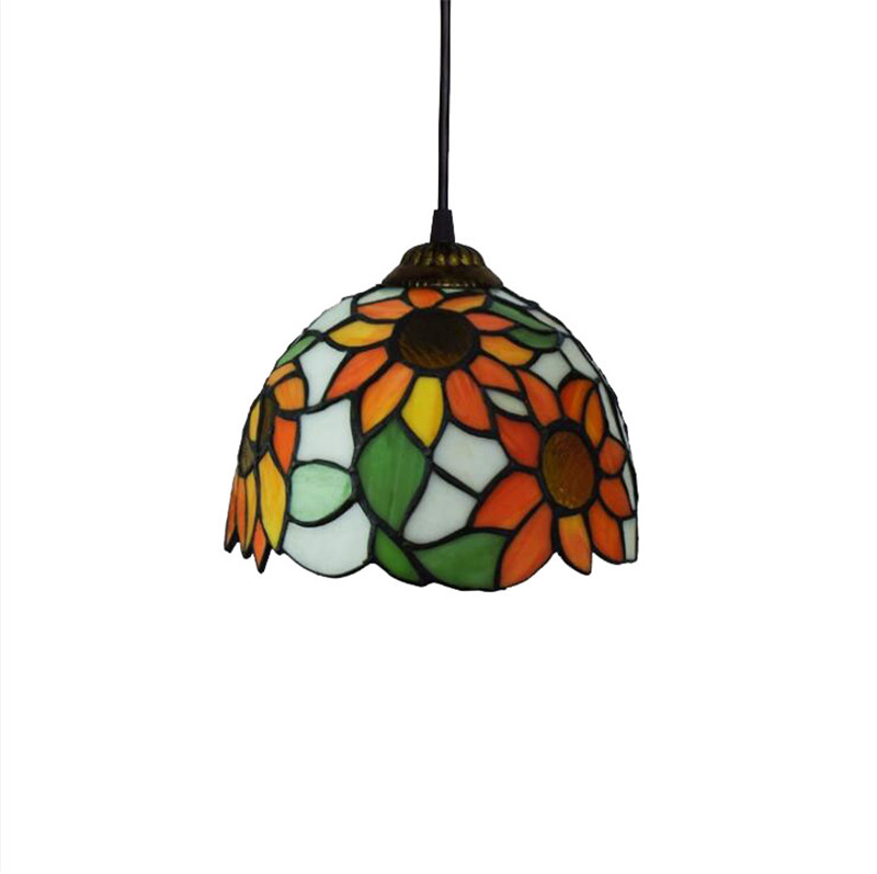 20CM European creative pastoral sun flower small chandelier Tiffany stained glass aisle balcony corridor bar chandelier TF059