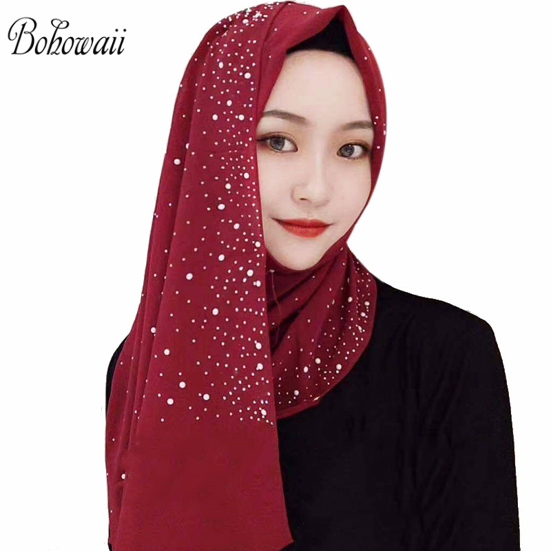BOHOWAII Headwear Hijab Femme Musulman Chiffon Kopftuch Fashion Pearls Turban Woman Scarf Breathable Long Headband Head Wrap
BOHOWAII Headwear Hijab Femme Musulman Chiffon Kopftuch Fashion Pearls Turban Woman Scarf Breathable Long Headband Head Wrap