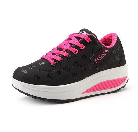 Hot Sale- New 2018 summer new openwork rocking shoes female increase thick platform casual travel shoes breathable women's shoes 35-42
