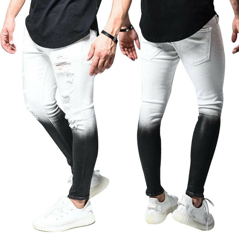 Men Ripped Gradient Skinny Jeans Frayed Destroyed Trousers Slim Breathable Denim Pants AIC88, As show
Men Ripped Gradient Skinny Jeans Frayed Destroyed Trousers Slim Breathable Denim Pants AIC88, As show
