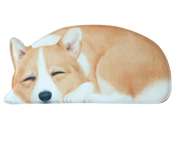 3D Dog Carpet Animal Printed Carpets Anti-slip Floor Mat Kitchen Bath Mat Carpets Bath Mat Absorb Dry Bathroom Carpet