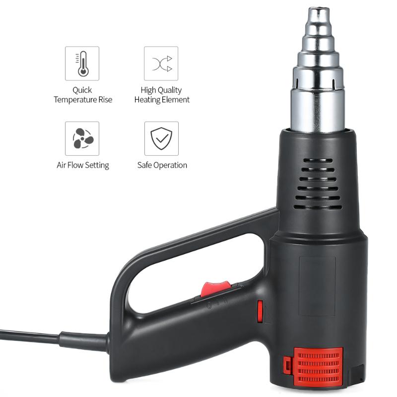 2000W Industrial Hot Air Gun LCD Digital Temperature controlled Heat Blower Electric Adjustable Temperature Heat Gun Tool
2000W Industrial Hot Air Gun LCD Digital Temperature controlled Heat Blower Electric Adjustable Temperature Heat Gun Tool