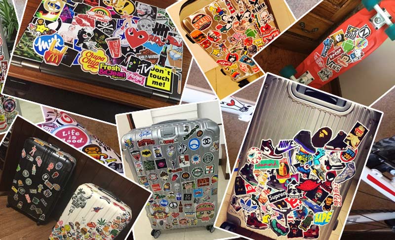 Waterproof Horrible Stickers 100pcs Halloween Car Motorcycle Stickers and Decals Decoration With Vampire Pumpkin Witch Frankenstein Zombie