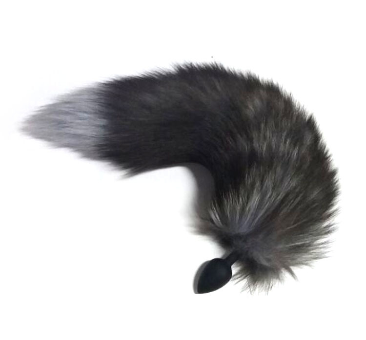 Adult Diary Silicone Butt Plug, Black Fox Tail Anal Plug, Soft Erotic Anal Beads Sex Toys For Women, Adult Games Sex Products C18112701 - view 3
