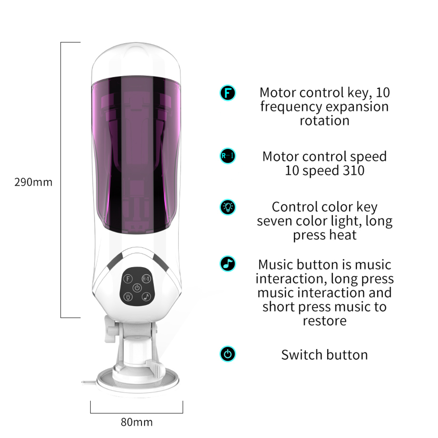 Full Automatic Piston Telescopic Rotation Male Masturbator Cup Adult Sex Toys Real Vagina Sucking Vibrator Handsfree Sex Machine Y200411 - view 7