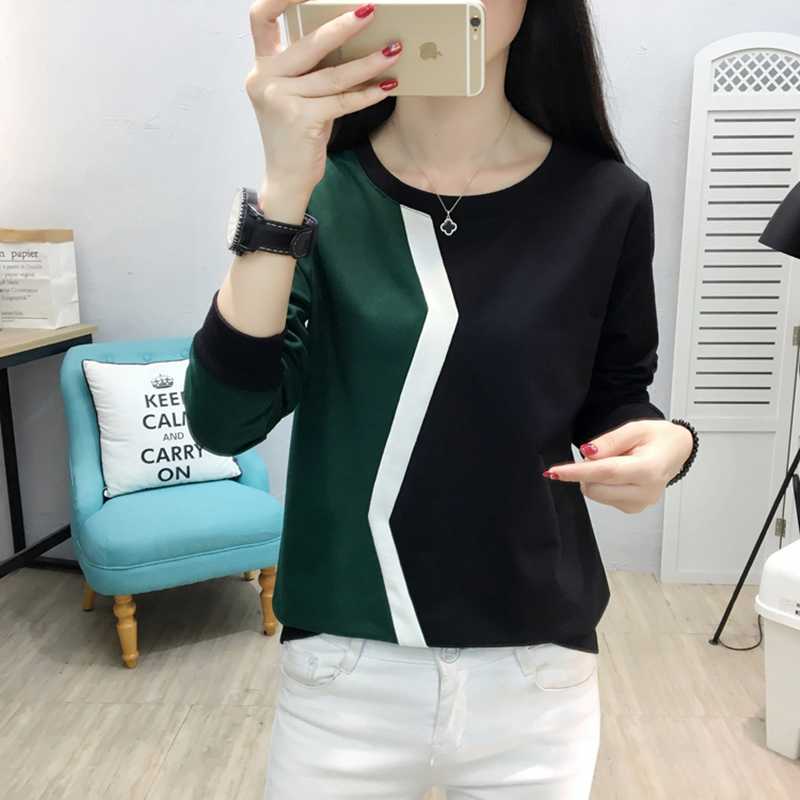 Contrast color Autumn Winter Long Sleeve T shirt Women Tops Tshirt Women T-shirt O-neck Loose Cotton Tee Shirt Femme Plus Size, Dav khaki
Contrast color Autumn Winter Long Sleeve T shirt Women Tops Tshirt Women T-shirt O-neck Loose Cotton Tee Shirt Femme Plus Size, Dav khaki