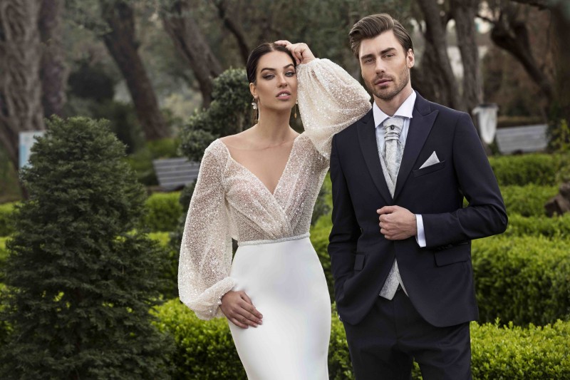 bohemian satin mermaid wedding dresses long sleeve beading top sheer v neck sexy wedding dress sequined bling bling bridal gowns