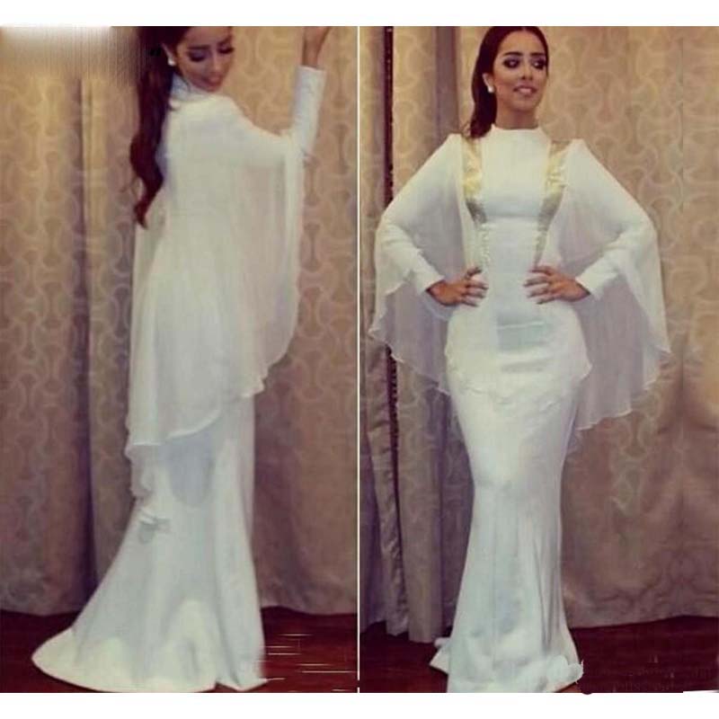 High Neck White Muslim Evening Dresses Wrap Arabic Abaya Long Sleeves Mermaid Party Dresses Formal Prom Gowns, Water melon
High Neck White Muslim Evening Dresses Wrap Arabic Abaya Long Sleeves Mermaid Party Dresses Formal Prom Gowns, Water melon