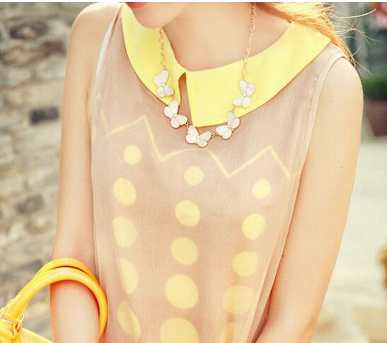 Fashion-hell Butterfly Choker Necklace with Crystal And Gold Chain Beautiful Fashion Jewelry for Lady Free Shipping Christmas Gift
