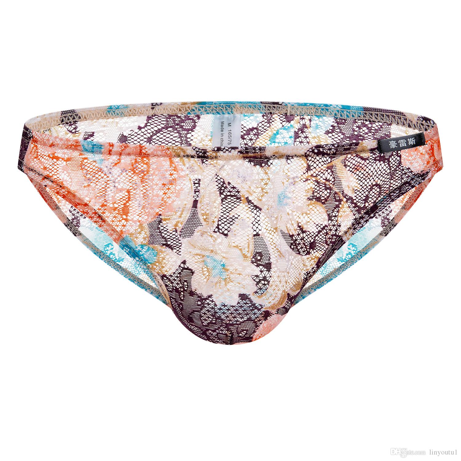 2020 Colorful Sexy Mens Sheer Lace Underwear Underpants Thong Men's Gay Briefs Flower Pattern Panties for Lingerie Man, 4#
2020 Colorful Sexy Mens Sheer Lace Underwear Underpants Thong Men's Gay Briefs Flower Pattern Panties for Lingerie Man, 4#