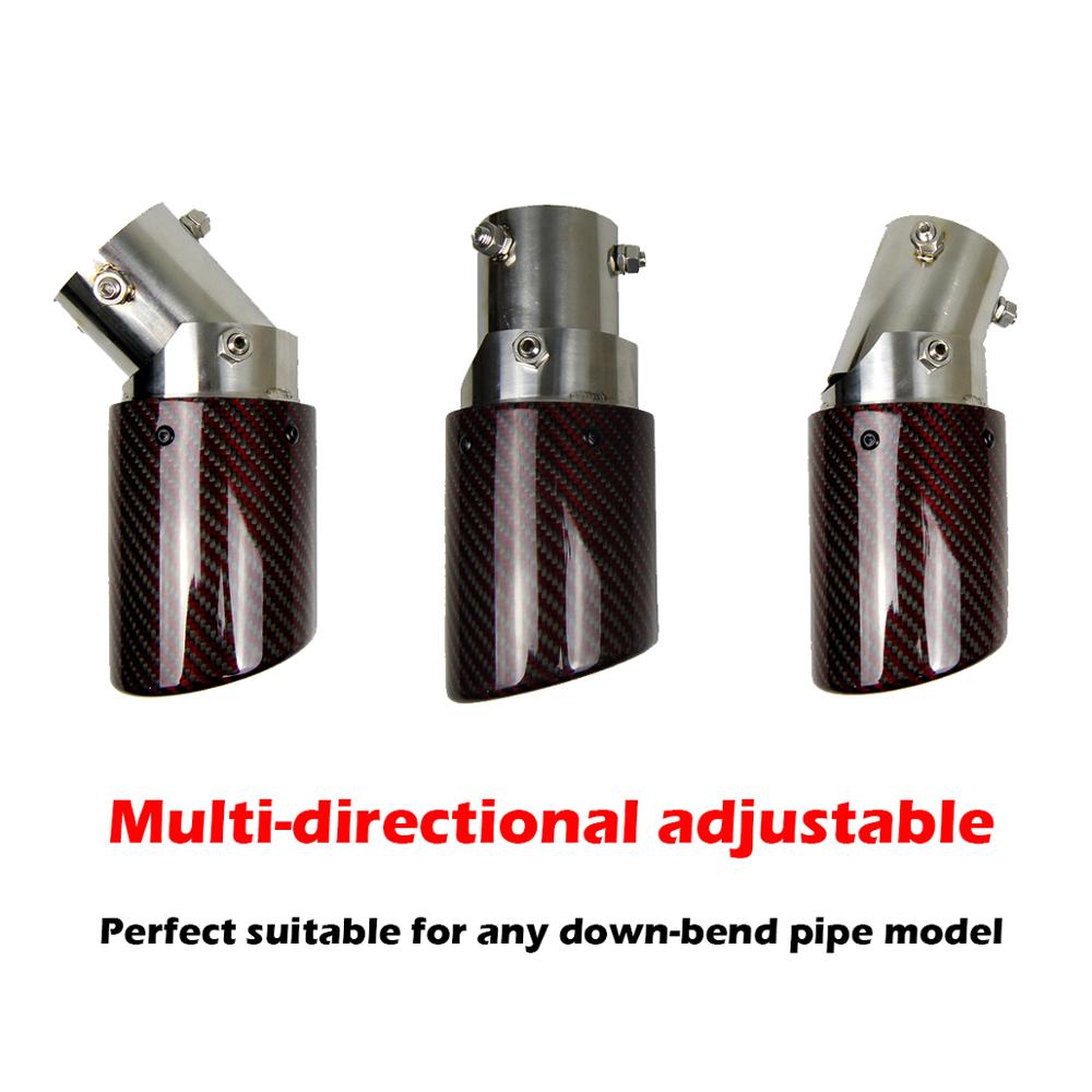 Car Universal No Logo Angle Adjustable Carbon Fibre Exhaust Tip Curly Edge Red Carbon Fiber Muffler Tip for Toyota Honda Nissan
Car Universal No Logo Angle Adjustable Carbon Fibre Exhaust Tip Curly Edge Red Carbon Fiber Muffler Tip for Toyota Honda Nissan