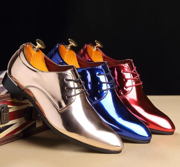 high quality men leather shoes bright business shoes trend pointed toe casual wedding hardwearing shoes big size 3748, Blue
high quality men leather shoes bright business shoes trend pointed toe casual wedding hardwearing shoes big size 3748, Blue