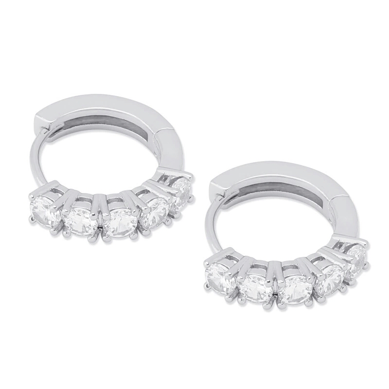 iced out mini hoop earrings for men women hip hop luxury designer tennis bling diamond hoops ear studs 18k gold plated lover jewel
