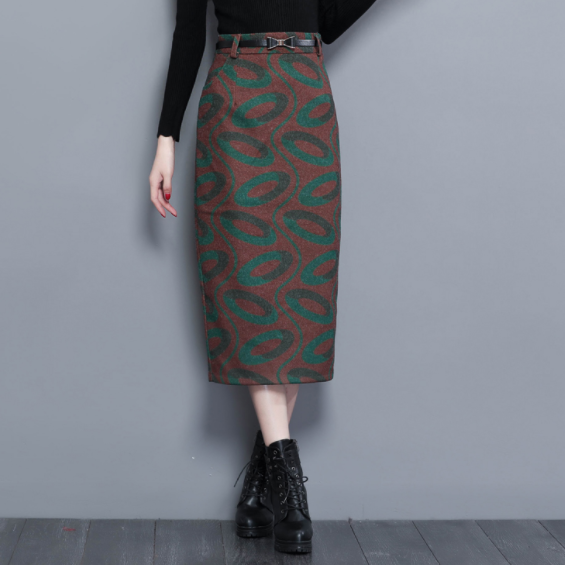 4XL Plus Size Wool Skirt Women 2019 Winter High Waist Print Woolen Pencil Skirts Vintage Elegant Split Saias Feminina AQ674, Blue
4XL Plus Size Wool Skirt Women 2019 Winter High Waist Print Woolen Pencil Skirts Vintage Elegant Split Saias Feminina AQ674, Blue