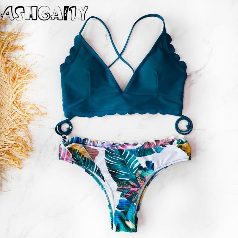New Bikinis Women Swimsuit Sexy Top Solid Bottom Printed Bikini Set 2020 Lace Up Brazilian Biquini Female Swimwear Bathing Suit
New Bikinis Women Swimsuit Sexy Top Solid Bottom Printed Bikini Set 2020 Lace Up Brazilian Biquini Female Swimwear Bathing Suit