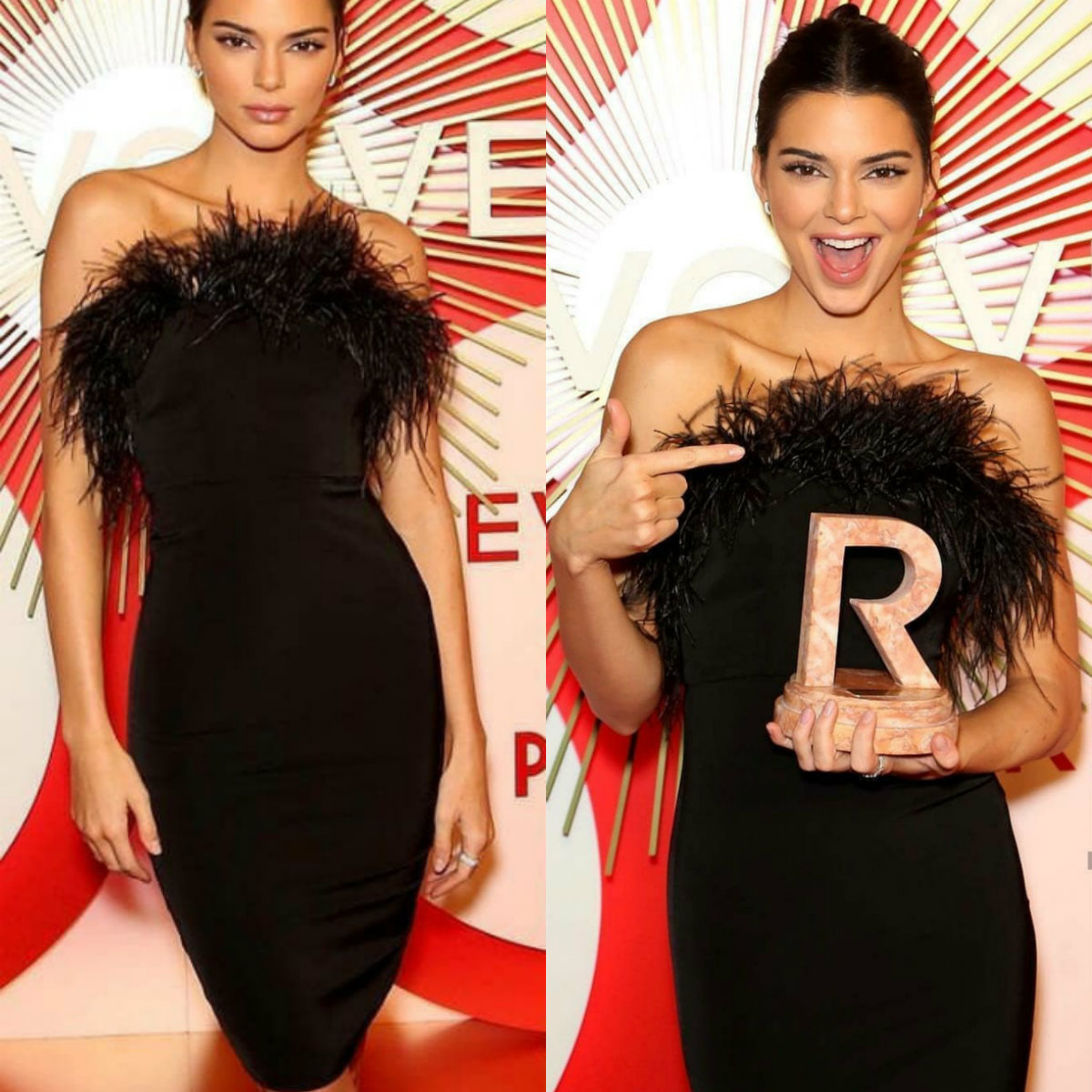 Fashion Little Black Prom Dresses Sheath Strapless Feathers Cocktail Party Dress Knee Length Red Carpet Dresses Custom Made Formal Wear