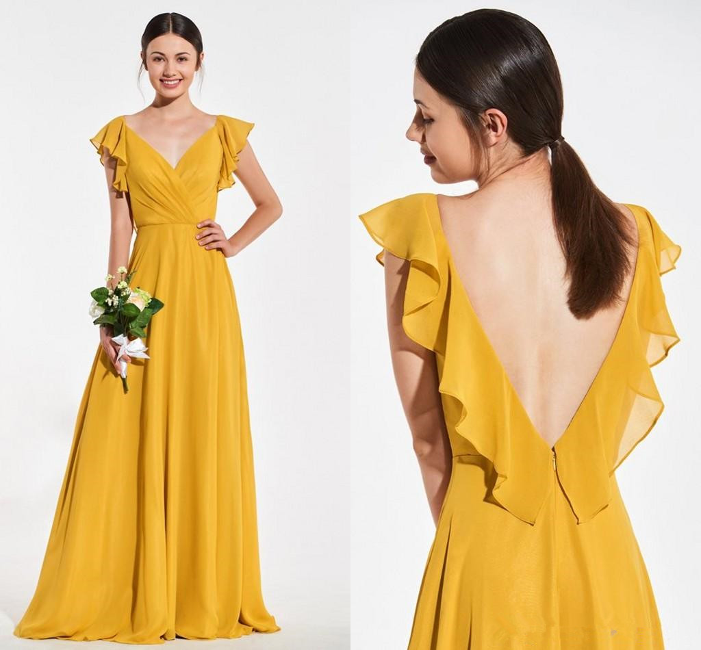 Flutter Capped Sleeves Bridesmaid Dresses V Neck Sexy Backless Maid of Honor Dress Long A Line Chiffon Wedding Party Gowns, White;pink
Flutter Capped Sleeves Bridesmaid Dresses V Neck Sexy Backless Maid of Honor Dress Long A Line Chiffon Wedding Party Gowns, White;pink