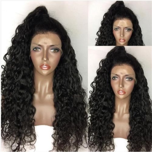Curly Wigs for Black Women Lace Front Wigs with Baby Hair Long deep Wave Wig Human 180% High Density 24"
