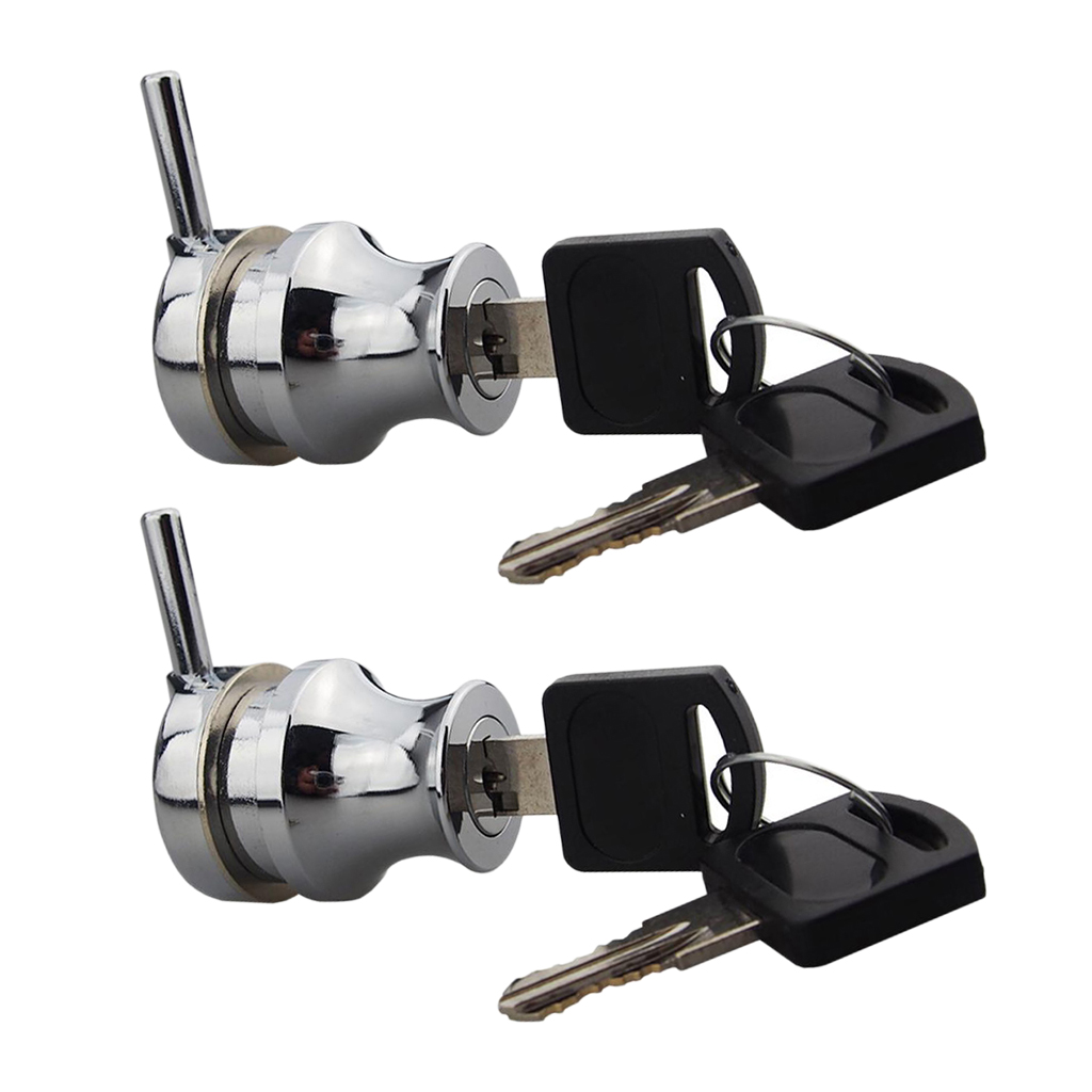 2x simple glass door lock showcase lock door display lock cabinet
