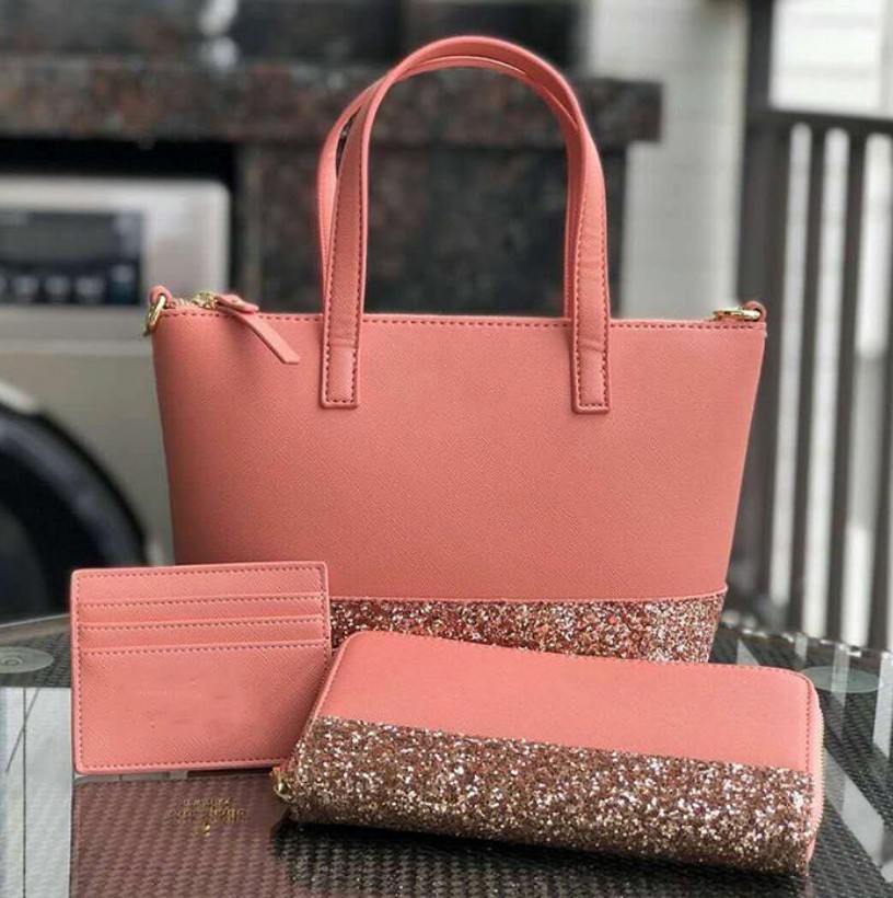 Glitter Crossbody Bag Handbags Tote Bags+ Wallet +Card Hold…