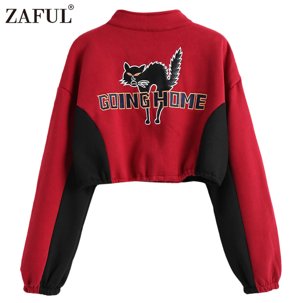 Fashion-Harajuku Zip Up Letter Cat Embroidery Cropped Sweatshirt Turtleneck Down Sleeve Drawstring Hoodies Pullover Sweatshirt Top, Wine red
Fashion-Harajuku Zip Up Letter Cat Embroidery Cropped Sweatshirt Turtleneck Down Sleeve Drawstring Hoodies Pullover Sweatshirt Top, Wine red