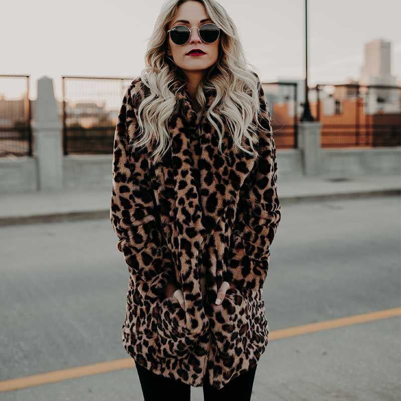 Women Winter Thick Coat Faux Fur Jackets Female Leopard Print Warm Outwear For Ladies 2018 Fashion Long Fake Fur Overcoats
Women Winter Thick Coat Faux Fur Jackets Female Leopard Print Warm Outwear For Ladies 2018 Fashion Long Fake Fur Overcoats