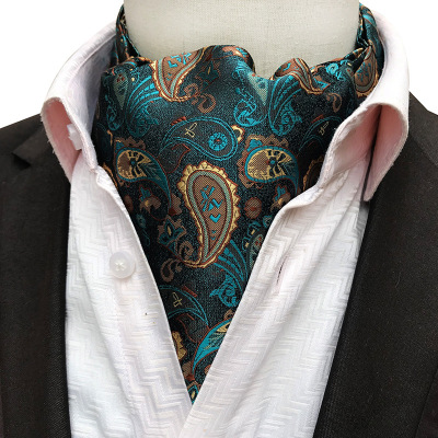 Men Wedding Formal Cravat Fashion Retro Paisley Cravat British Style Gentleman Silk Scarves Neck Ties Suit Scarves Business Necktie