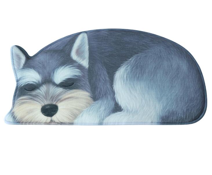 3D Dog Carpet Animal Printed Carpets Anti-slip Floor Mat Kitchen Bath Mat Carpets Bath Mat Absorb Dry Bathroom Carpet