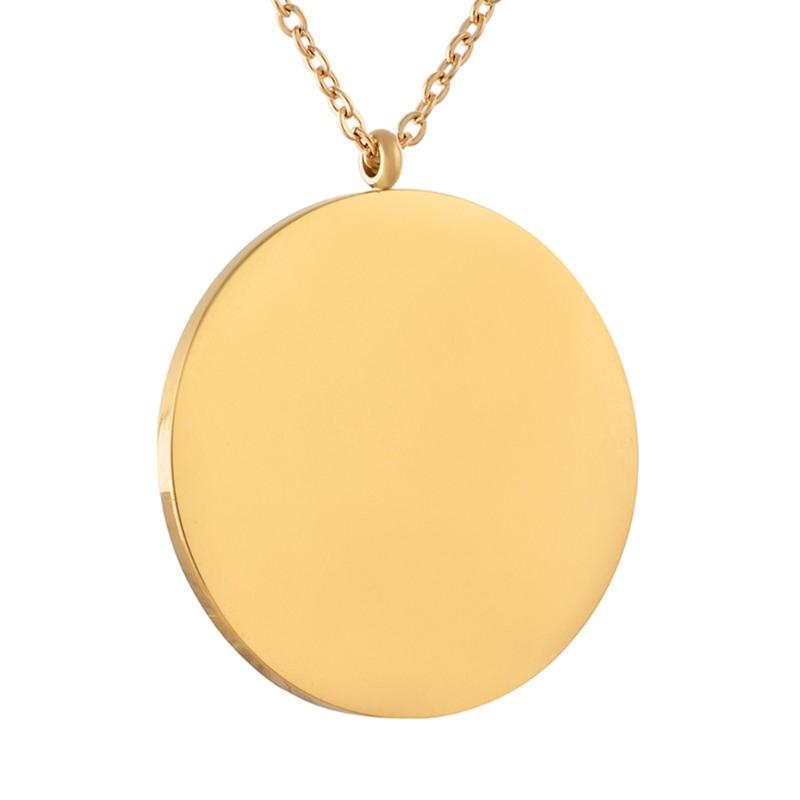 Chains Stainless Steel Round Dog Tag Custom Engrave Necklace Jewelry Men`s/ Women`s Pendant Pet Cat ID
Chains Stainless Steel Round Dog Tag Custom Engrave Necklace Jewelry Men`s/ Women`s Pendant Pet Cat ID