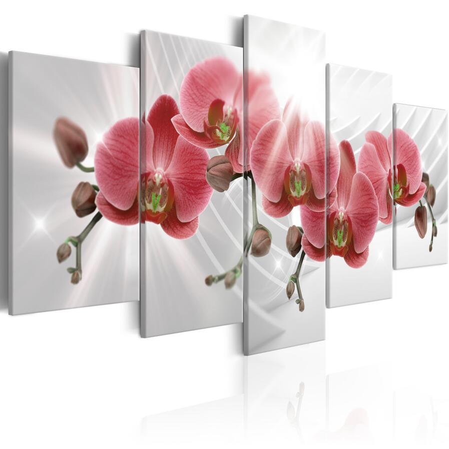 Modern Oil Painting on Canvas Abstract Flowers Home Decor Orchid Flowers Decorative Oil Painting on Canvas Wall Art Flower Pictures for Livi