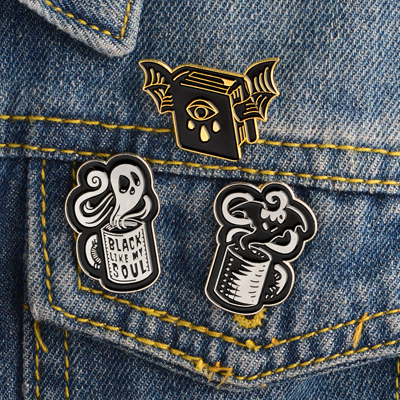 Miss Zoe Creativity Magical Book Coffee Wings Ghost Devil Enamel Pin Badge Denim Jacket Jewelry Gifts Brooches for Women Men
Miss Zoe Creativity Magical Book Coffee Wings Ghost Devil Enamel Pin Badge Denim Jacket Jewelry Gifts Brooches for Women Men
