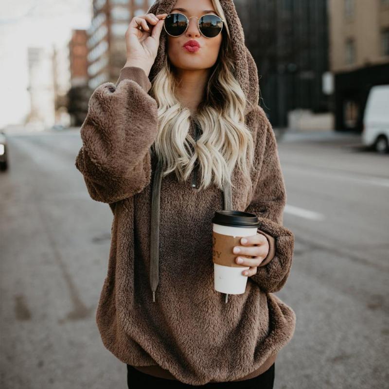 2018 Warm Hooded Sweater Women Thick Pullovers Women Outerwear Long Sleeve Womens Sweater Oversized Jumpers Pull Femme, Wine red
2018 Warm Hooded Sweater Women Thick Pullovers Women Outerwear Long Sleeve Womens Sweater Oversized Jumpers Pull Femme, Wine red