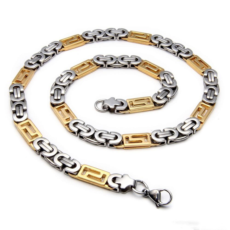 Fashion Men's Byzantine Flat Necklaces Personality Rock Punk Style Silver Black /Gold Plated Stainless Steel Link Chain men Jewelry
Fashion Men's Byzantine Flat Necklaces Personality Rock Punk Style Silver Black /Gold Plated Stainless Steel Link Chain men Jewelry