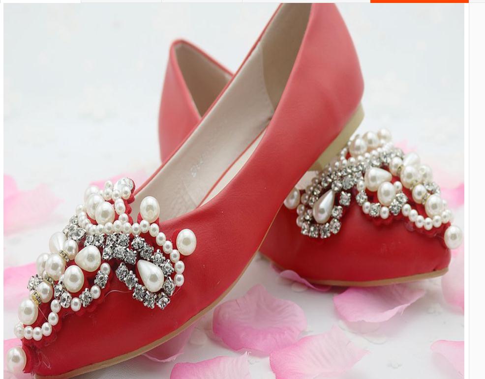 2019 Women's shoes in Spring and Autumn with New style flat bottom pointed end water drill@2140, Red
2019 Women's shoes in Spring and Autumn with New style flat bottom pointed end water drill@2140, Red