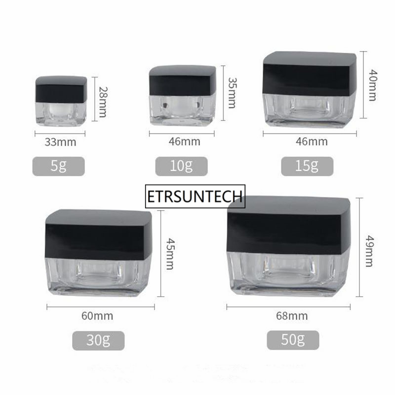 Cosmetic Container 5g 10g 15g 30g 50g Square Cube Acrylic Jar Clear Cream Pot Makeup Sample Jar Packaging Bottle F20172119
Cosmetic Container 5g 10g 15g 30g 50g Square Cube Acrylic Jar Clear Cream Pot Makeup Sample Jar Packaging Bottle F20172119