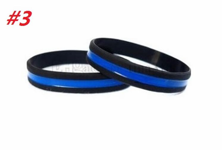 Party Favor 13 styles 500pc/Lot Thin Blue Line American Flag Bracelets Silicone Wristband Soft And Flexible Great For Normal Day Party gifts C0162